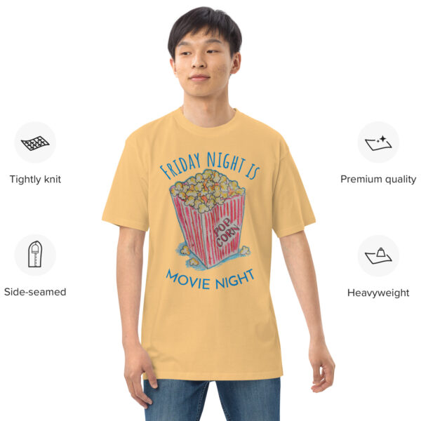 Friday Night Movie Night / Men’s premium heavyweight tee - Image 5
