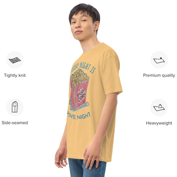 Friday Night Movie Night / Men’s premium heavyweight tee - Image 4