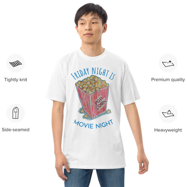 Friday Night Movie Night / Men’s premium heavyweight tee - Image 8