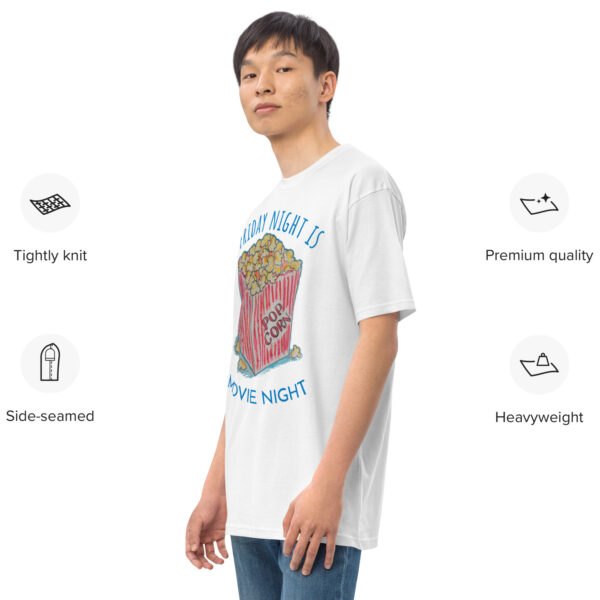 Friday Night Movie Night / Men’s premium heavyweight tee - Image 7