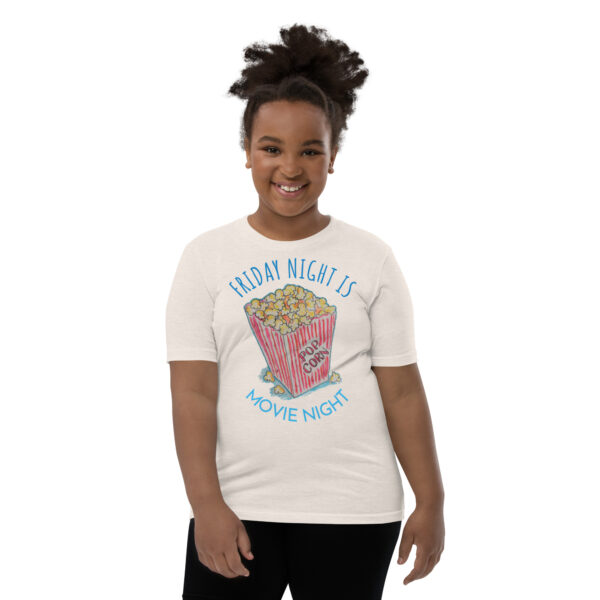 Friday Night Movie Night / Youth Short Sleeve T-Shirt - Image 3